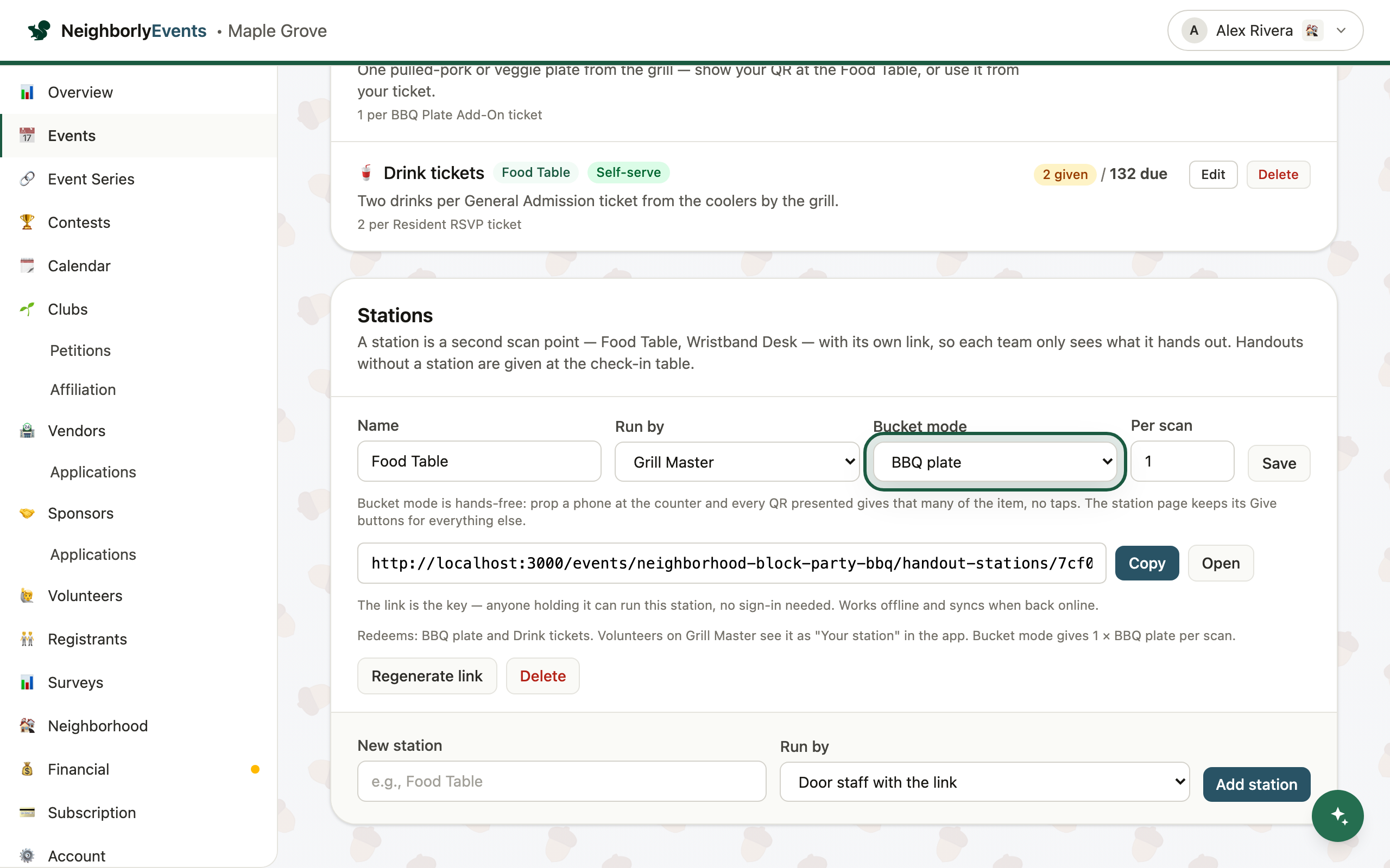 Go ticketless: tear-off and bucket mode