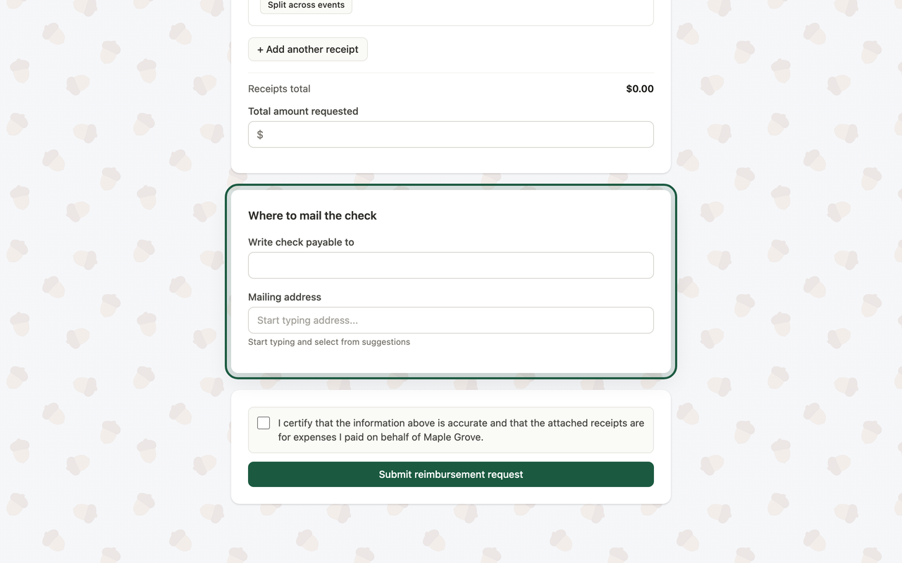 Check the details, then submit